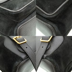グッチ バンブー リュック デイパック スエード ブラック 黒 0182【中古】GUCCI スウェード ヴィンテージ