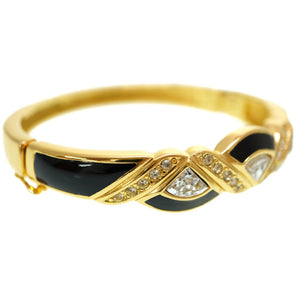 ディオール ストーン ヴィンテージ バングル ゴールド アンティーク ブレスレット アクセサリー 0183【中古】Dior レディース