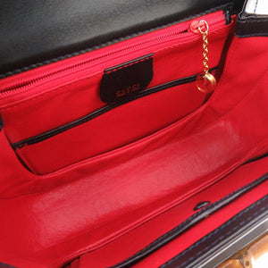 美品 グッチ バンブー レザー ネイビー 000 2046 0188 2WAY ハンドバッグ バッグ 0184 【中古】 GUCCI