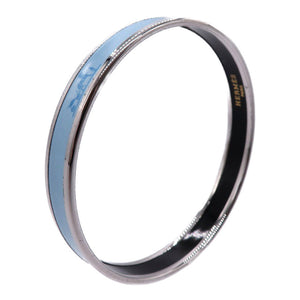 新品同様 エルメス エマイユ PM バングル 七宝焼き ブルー G刻印 0196【中古】HERMES