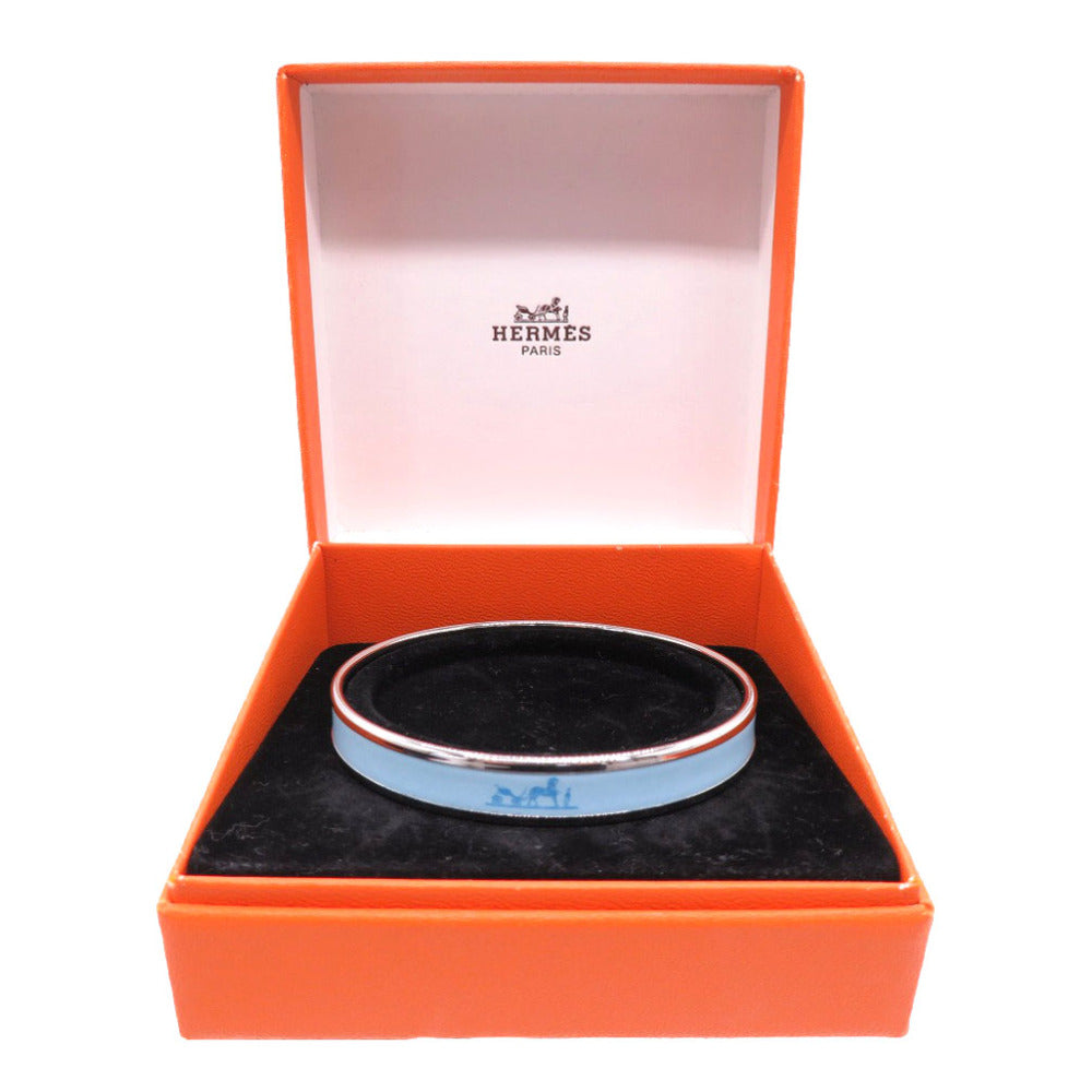 新品同様 エルメス エマイユ PM バングル 七宝焼き ブルー G刻印 0196【中古】HERMES