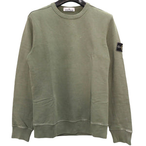美品 ストーンアイランド コットン クルーネック スウェット カーキ 0206【中古】STONE ISLAND