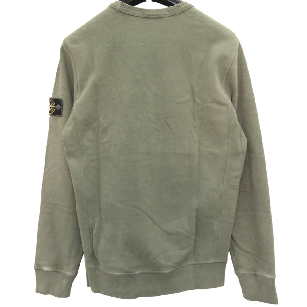 美品 ストーンアイランド コットン クルーネック スウェット カーキ 0206【中古】STONE ISLAND