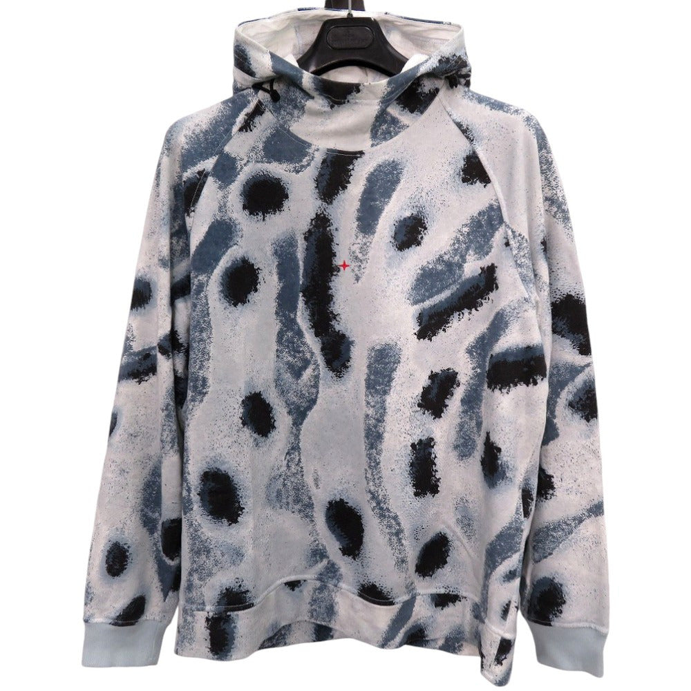 美品 ストーンアイランド Abstract Print ロングスリーブ ドローストリング フーディ 7615634X7 パーカー コットン 0207【中古】STONE ISLAND