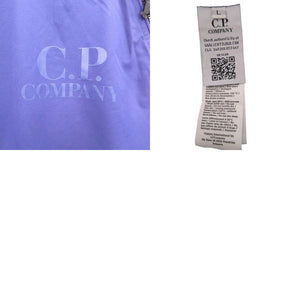 美品 CPカンパニー シーピーカンパニー ロゴ クルーネック ジップアップブルゾン ウインドブレーカー ナイロンジャケット パープル 0208【中古】C.P.COMPANY