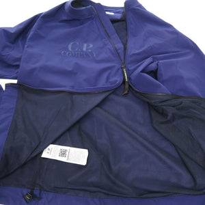美品 CPカンパニー シーピーカンパニー ロゴ クルーネック ジップアップブルゾン ウインドブレーカー ナイロンジャケット パープル 0208【中古】C.P.COMPANY