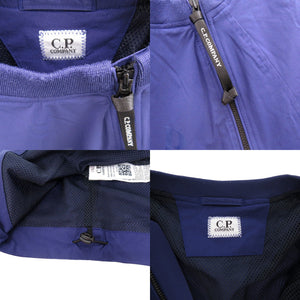 美品 CPカンパニー シーピーカンパニー ロゴ クルーネック ジップアップブルゾン ウインドブレーカー ナイロンジャケット パープル 0208【中古】C.P.COMPANY