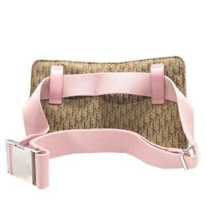 美品 ディオール トロッター キャンバス レザー ベージュ ピンク ウエストバッグ ボディバッグ 0218【中古】Dior