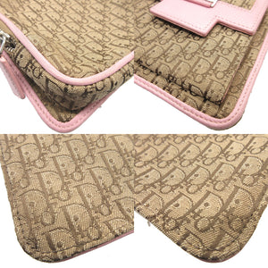 美品 ディオール トロッター キャンバス レザー ベージュ ピンク ウエストバッグ ボディバッグ 0218【中古】Dior