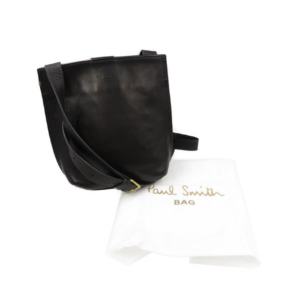 ポールスミス コレクション PSJ650 レザー ゴールド金具 ブラック ショルダーバッグ 0219【中古】Paul Smith COLLECTION