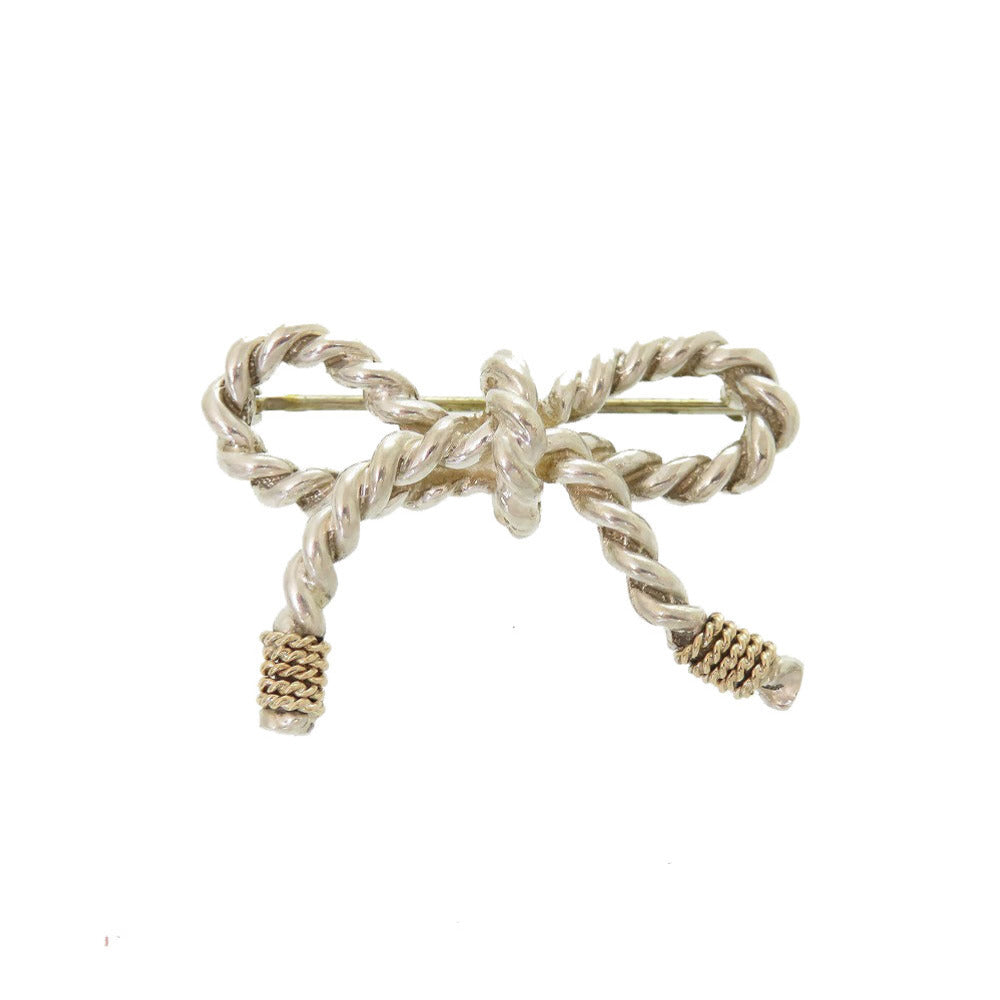 美品 ティファニー ツイスト リボン ブローチ シルバー925 750 アクセサリー 0229 【中古】 TIFFANY&Co.