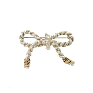 美品 ティファニー ツイスト リボン ブローチ シルバー925 750 アクセサリー 0229 【中古】 TIFFANY&Co.