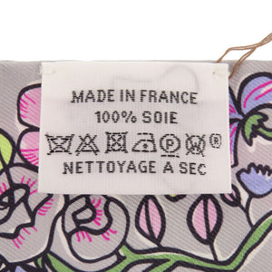 新品同様 エルメス ツイリー 千と一のウサギ グリペール ローズ ジョーヌ スカーフ 0254 【中古】 HERMES