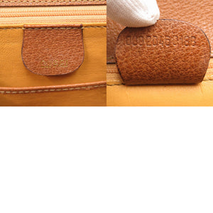 美品 グッチ バンブー レザー ブラウン ゴールド金具 000 2046 0188 2WAY ハンドバッグ 茶 0271 【中古】 GUCCI