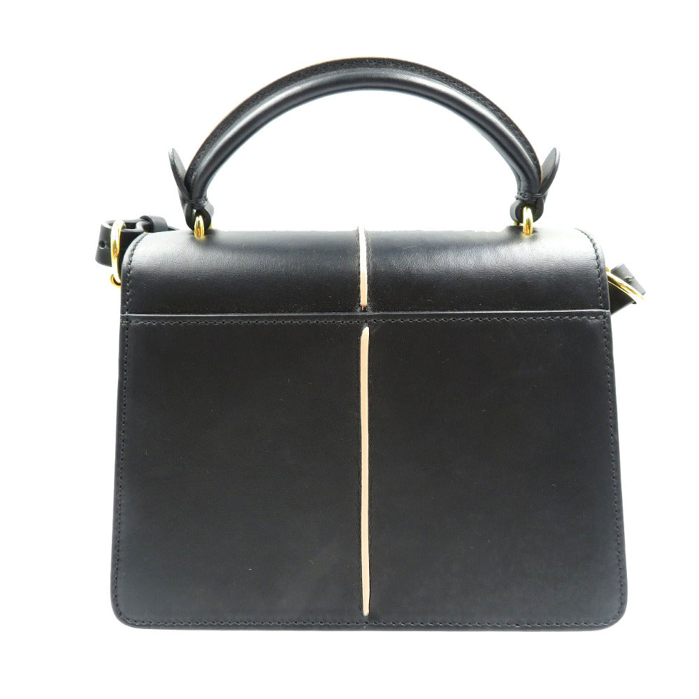 未使用 マルニ アタッシュバッグ BMMP0027Y0 カーフスキン ゴールド金具 ブラック 黒 ベージュ 2WAY ショルダーバッグ ハンドバッグ 0011【中古】MARNI