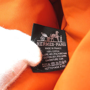 未使用 エルメス ミニボリードポーチ 16 ミニミニ キャンバス シルバー金具 オレンジ ブラウン ポーチ 0077【中古】HERMES