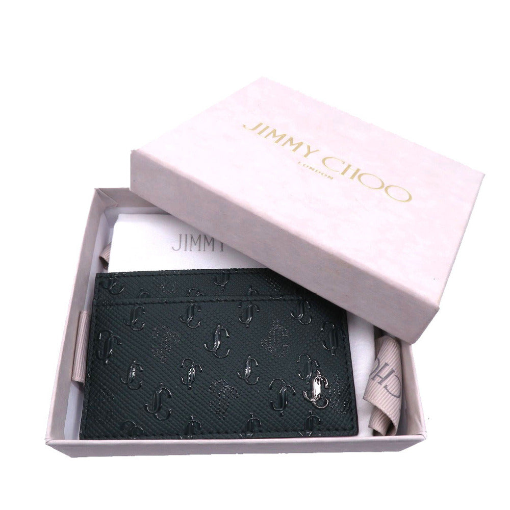 未使用 ジミーチュウ JCロゴ カードケース レザー カーキ 0093【中古】JIMMY CHOO レディース