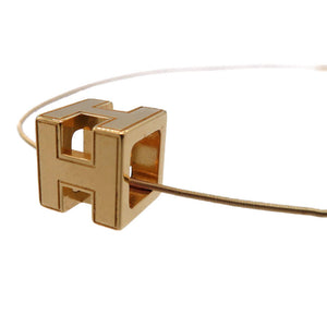 エルメス カージュドアッシュ Hキューブネックレス  メタル ゴールド 0099【中古】HERMES