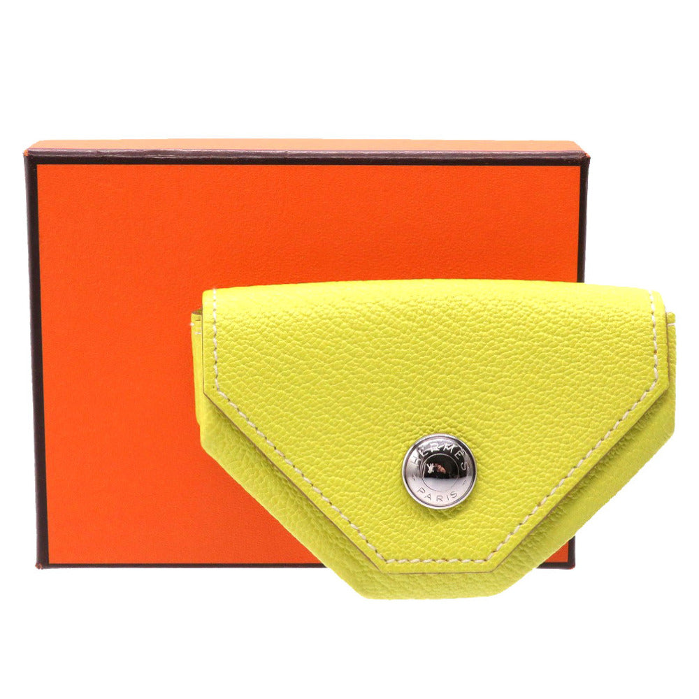 新品同様 エルメス ルヴァンキャトル コインケース シェーブル ライム □P刻印 0100【中古】HERMES