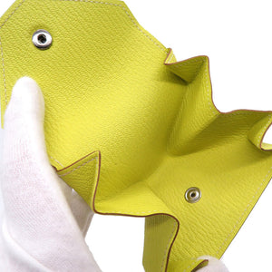 新品同様 エルメス ルヴァンキャトル コインケース シェーブル ライム □P刻印 0100【中古】HERMES