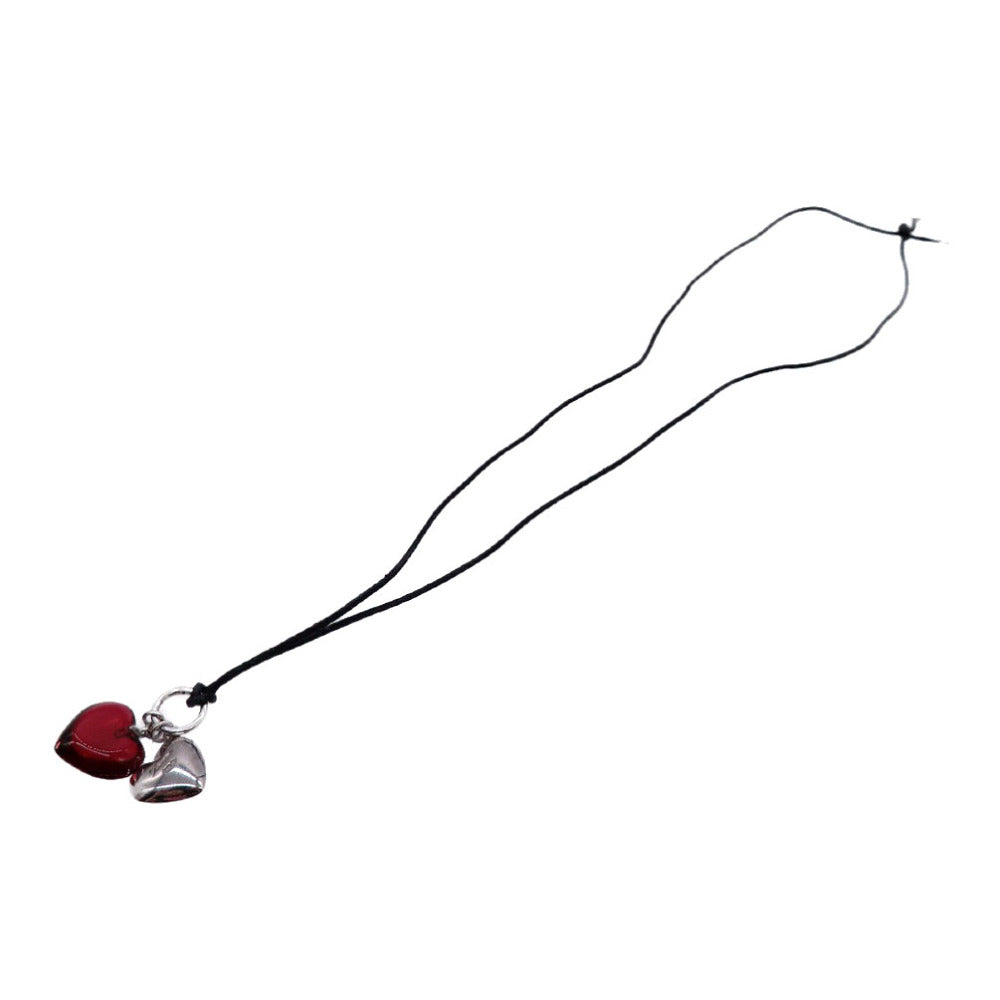 美品 バカラ ハート ネックレス シルバー/クリスタル  0103【中古】Baccarat レディース