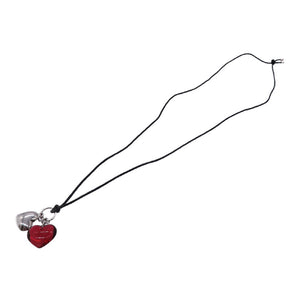 美品 バカラ ハート ネックレス シルバー/クリスタル  0103【中古】Baccarat レディース