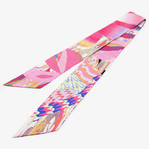 新品同様 エルメス ツイリー 京都マーブル スカーフ シルク マルチカラー 0104【中古】HERMES