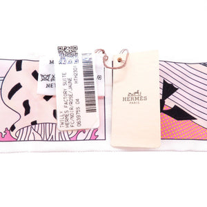 未使用 エルメス ツイリー ファクトリースーツ スカーフ シルク ブラック 0106【中古】HERMES