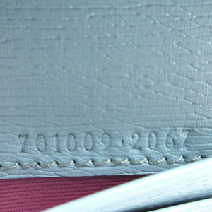 未使用 グッチ ばなにゃ バナナ  レインボー＆スター 701009 二つ折り財布 レザー ブルー 水色 0121【中古】GUCCI