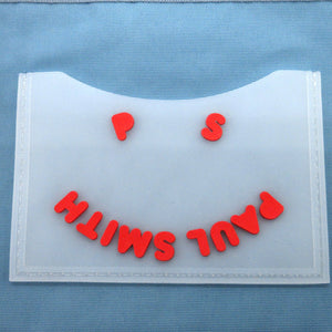 未使用 ポール スミス ハッピーフェイス スマイル PS ショルダーバッグ ナイロン スモークライトブルー 水色 0122【中古】Paul Smith