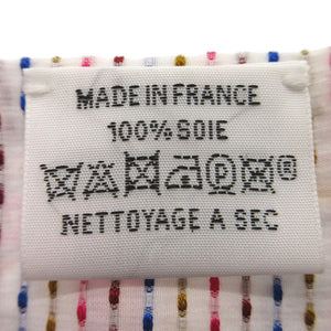 美品 エルメス ツイリー ポワンティエ シュバロスコープ スカーフ シルク ブラン 白 0123【中古】HERMES