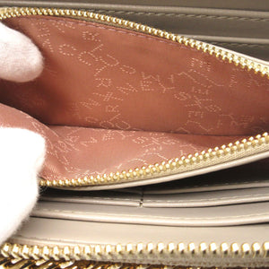 未使用 ステラマッカートニー ファラベラ シェブロン キルティング 長財布 合成皮革 バタークリームベージュ 0124【中古】Stella McCartney