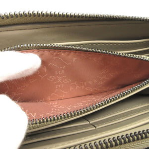 未使用 ステラマッカートニー ファラベラ シェブロン キルティング 長財布 合成皮革 ライトカーキ 0125【中古】Stella McCartney