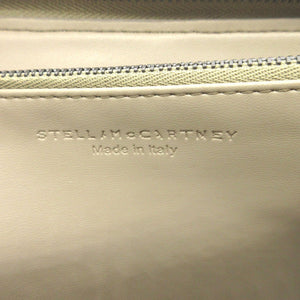 未使用 ステラマッカートニー ファラベラ シェブロン キルティング 長財布 合成皮革 ライトカーキ 0125【中古】Stella McCartney