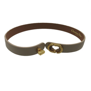 新品同様 ディオール ２連ブレスレット 30モンテーニュ レザー Sサイズ ベージュ 0128【中古】Dior