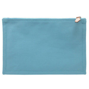 美品 エルメス ヨッティングGM キャンバス 水色 ポーチ 0141【中古】HERMES