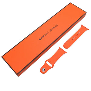 未使用 エルメス × アップル ウォッチ ベルト 40ｍｍ サイズS/M ラバー オレンジ 0158【中古】HERMES Apple Watch