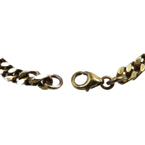 ボッテガヴェネタ チェーン プレート シルバー925 ゴールド ブレスレット 0163【中古】BOTTEGA VENETA