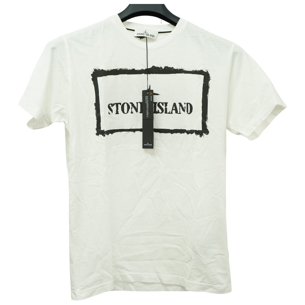 新品同様 ストーンアイランド 半袖Ｔシャツ コットン ホワイト サイズM 白 0173【中古】STONE ISLAND メンズ