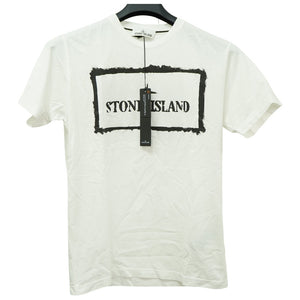 新品同様 ストーンアイランド 半袖Ｔシャツ コットン ホワイト サイズM 白 0173【中古】STONE ISLAND メンズ