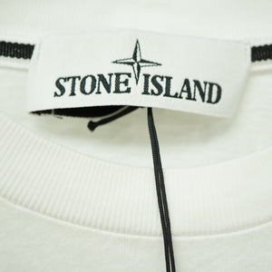 新品同様 ストーンアイランド 半袖Ｔシャツ コットン ホワイト サイズM 白 0173【中古】STONE ISLAND メンズ