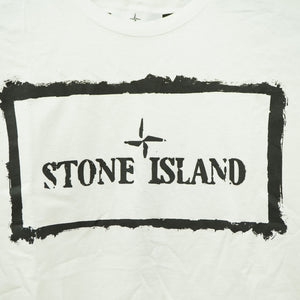 新品同様 ストーンアイランド 半袖Ｔシャツ コットン ホワイト サイズM 白 0173【中古】STONE ISLAND メンズ