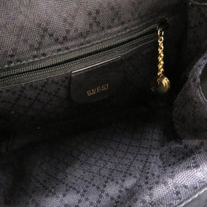 美品 グッチ バンブー レザー ブラック ゴールド金具 003 3444 0030 リュックサック バックパック バッグ 黒 0174 【中古】 GUCCI