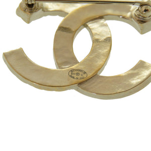 美品 シャネル ココマーク B17C ラインストーン ゴールド ブローチ アクセサリー 0183 【中古】 CHANEL