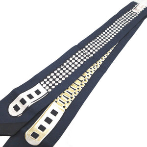 美品 エルメス ツイリー トレゾールドゥメドール Le Tresor de Medor スカーフ マリーヌ グリス ノワール スカーフ 0187【中古】HERMES