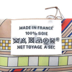 美品 エルメス ツイリー 馬勒とチャーム シルク ベージュ スカーフ 0188【中古】HERMES