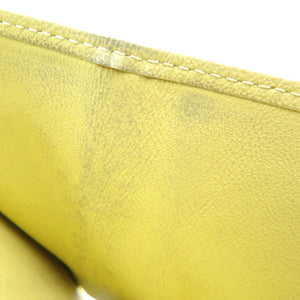 ボナベンチュラ  BWAT7-ETYE スモール ウォレット シュリンクレザー ゴールド金具 エトープ グレー イエロー 三つ折り財布 0196【中古】BONAVENTURA