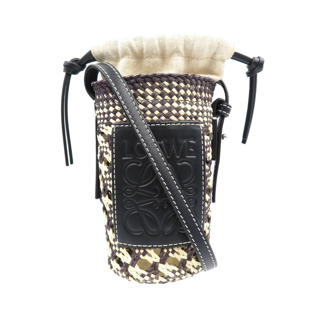 新品同様 ロエベ シリンダーポケット C630P71X01 イヤカラシ ブラック ベージュ ショルダーバッグ 0198【中古】LOEWE