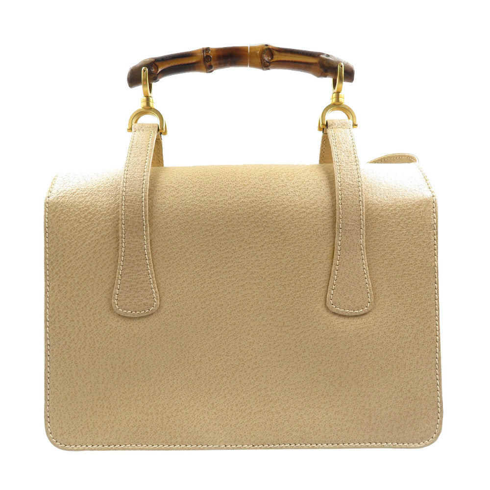 グッチ バンブー ヴィンテージ 000・113・0231 レザー ゴールド金具 ベージュ 2WAY ハンドバッグ ショルダーバッグ 0200【中古】GUCCI