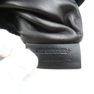 未使用 ジルサンダー ドローンストリングポーチ JPUS852018 MSB75036N コットン レザー シルバー金具 ライトベージュ ブラック ショルダーバッグ 0205【中古】JIL SANDER